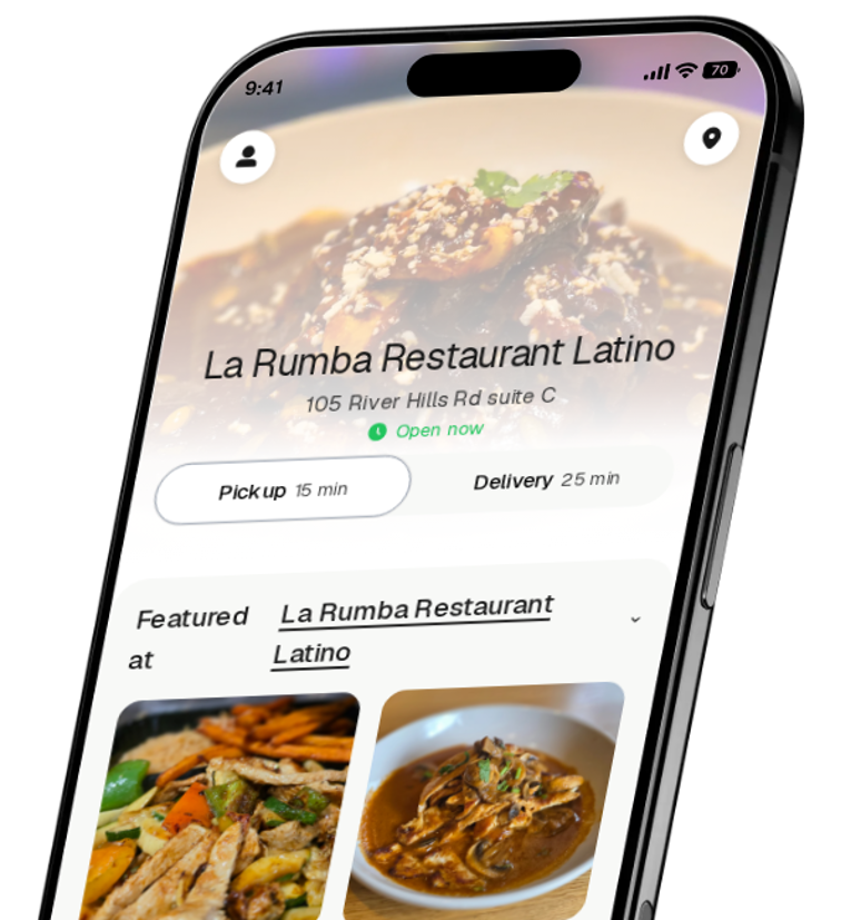 La Rumba Restaurant Latino app preview