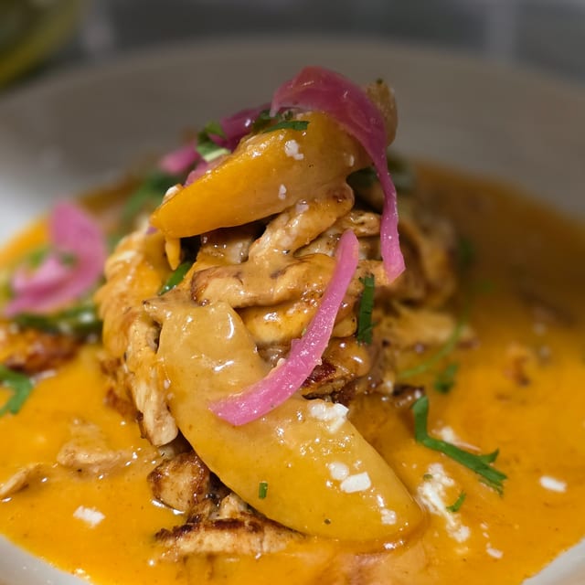 Peach Jalapeño Crema.