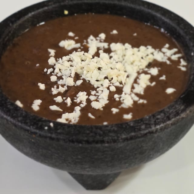 Refried Black Beans.
